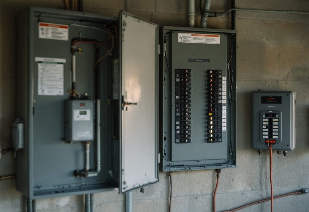 A whole house surge protector beside the main panel, now required by code in many places.