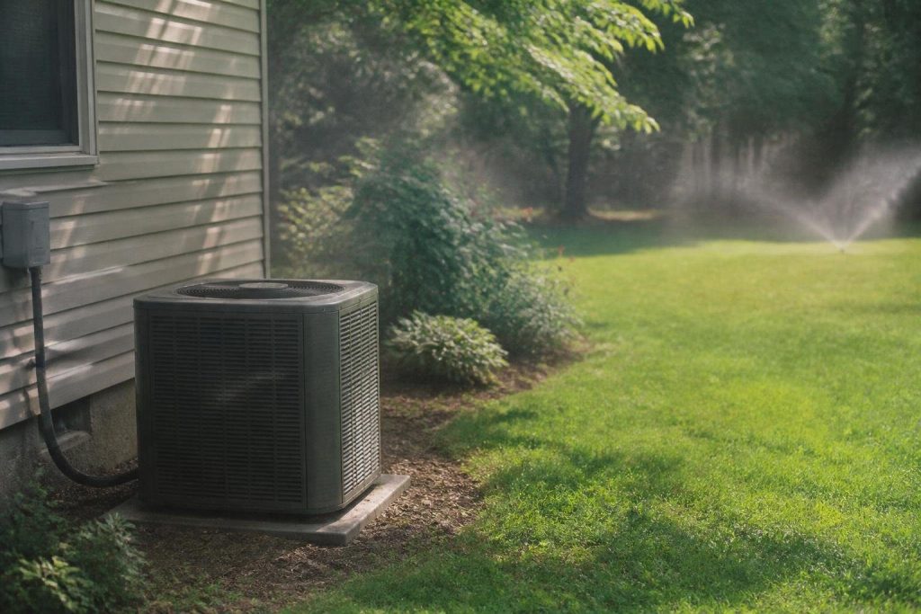 Humid air spends more of the coil's capacity on moisture, so the temperature split shrinks.