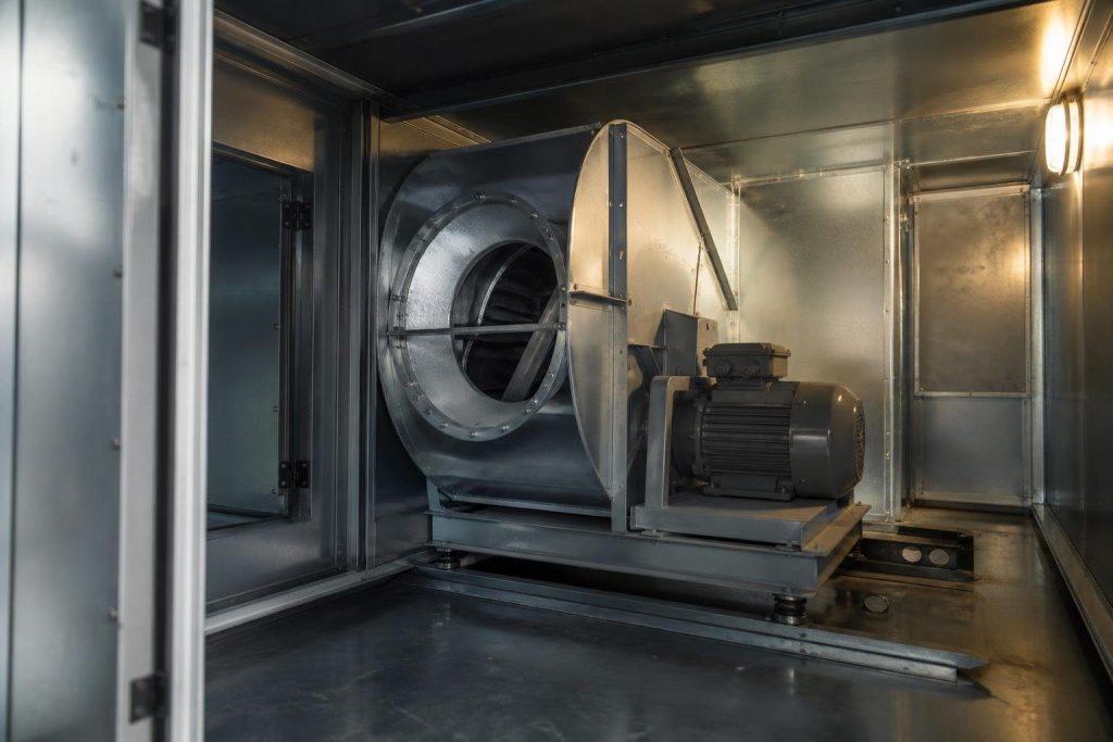 The supply fan is the AHU's biggest energy user, which is why codes cap fan horsepower.