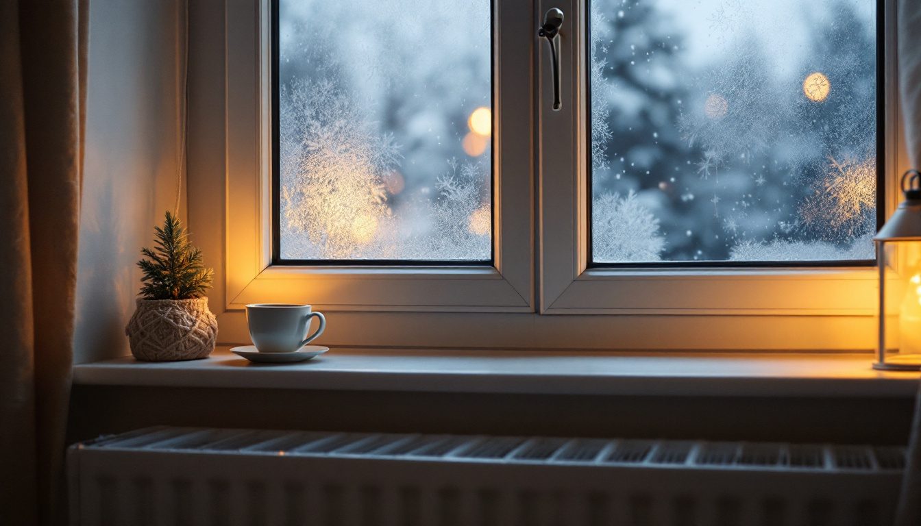 A cosy living room in winter.