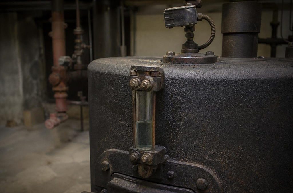 Steam boilers run at ounces to a couple of psi, read on a low-pressure gauge.