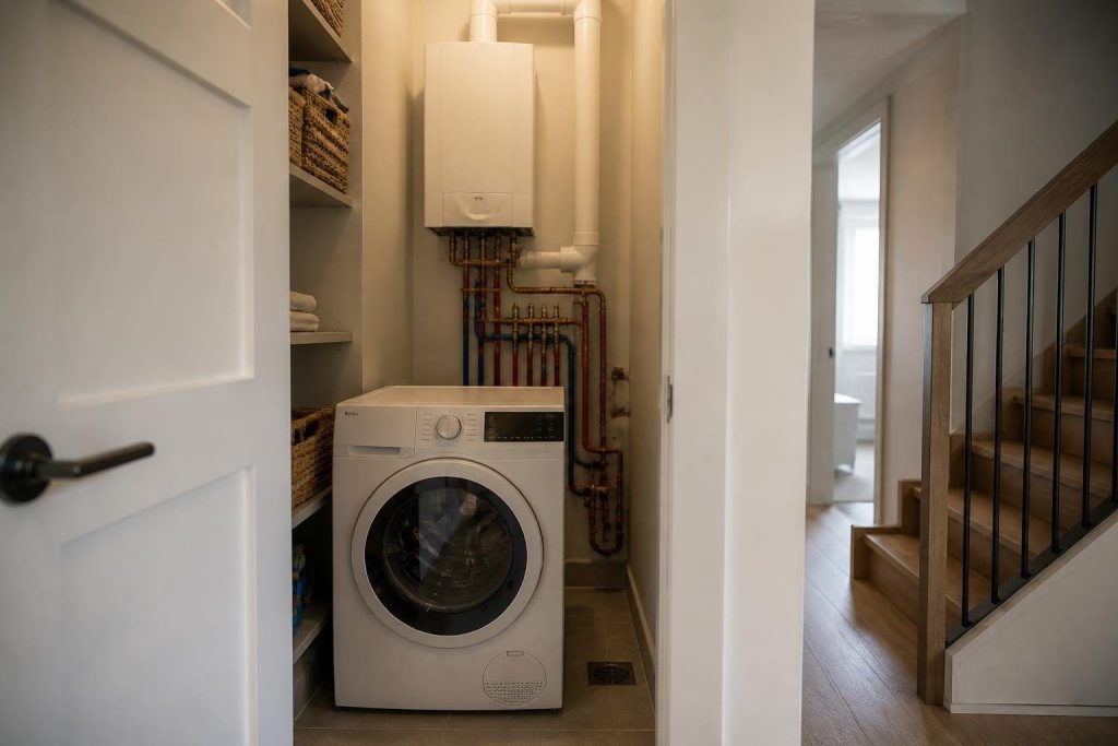 Combis suit small homes where floor space is tight and hot water demand is modest.