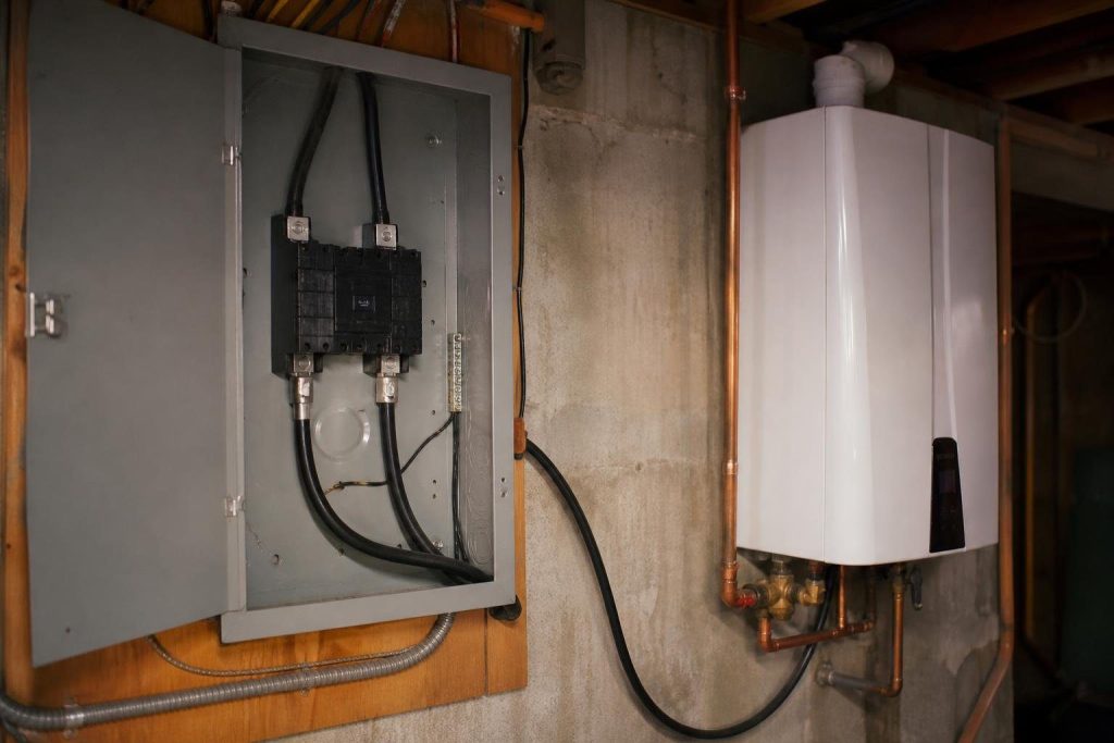 A large electric boiler can need a big share of a home's electrical service.