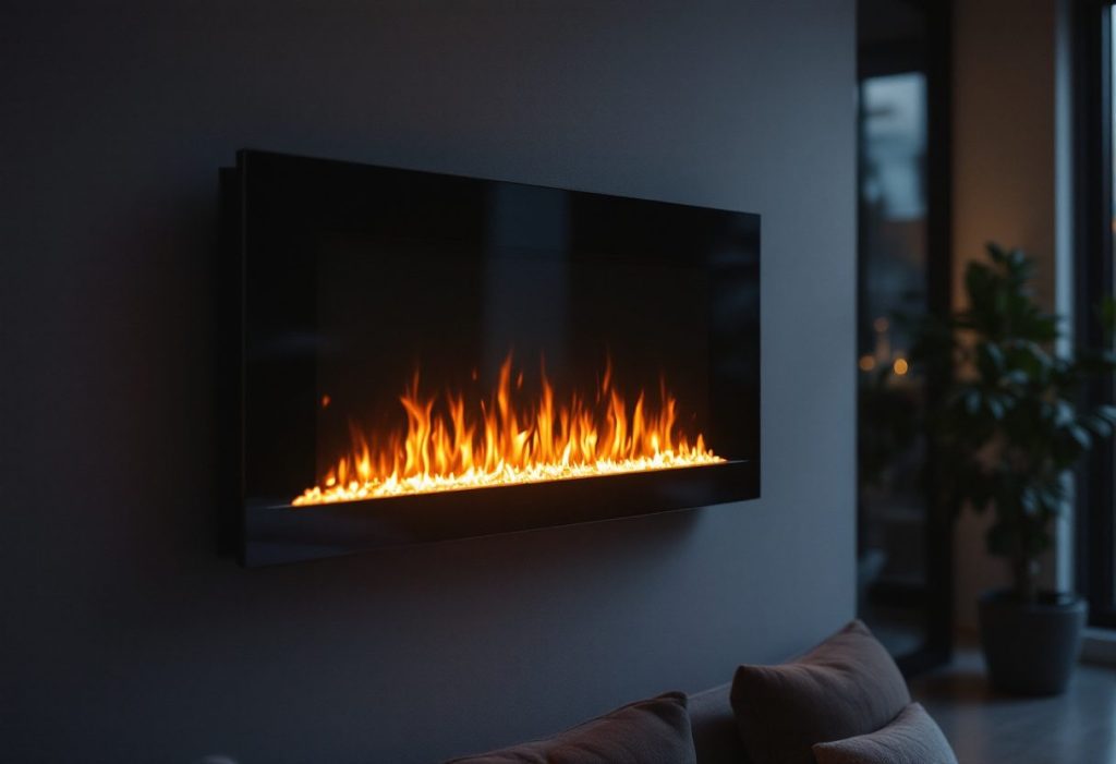 An electric fireplace in flame-only mode draws a small fraction of its heating wattage.