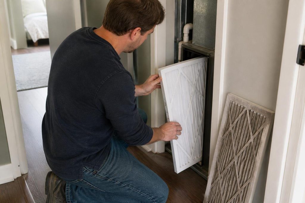 Running the fan longer sends more air through the filter, so it loads faster.