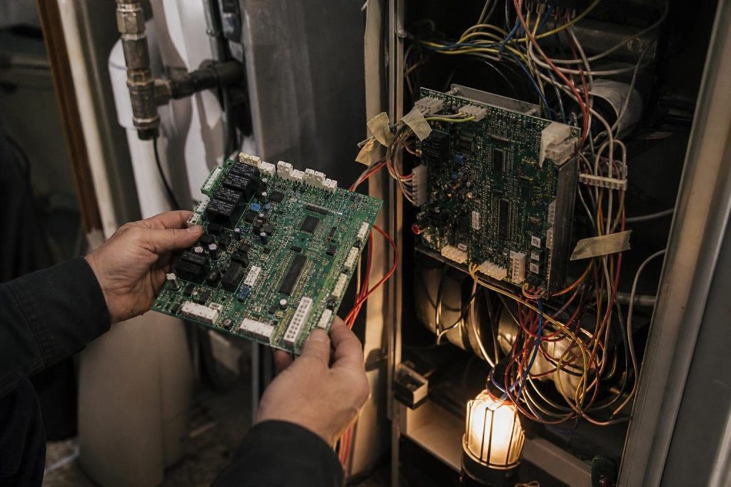 Labelling each wire before swapping in a universal board.