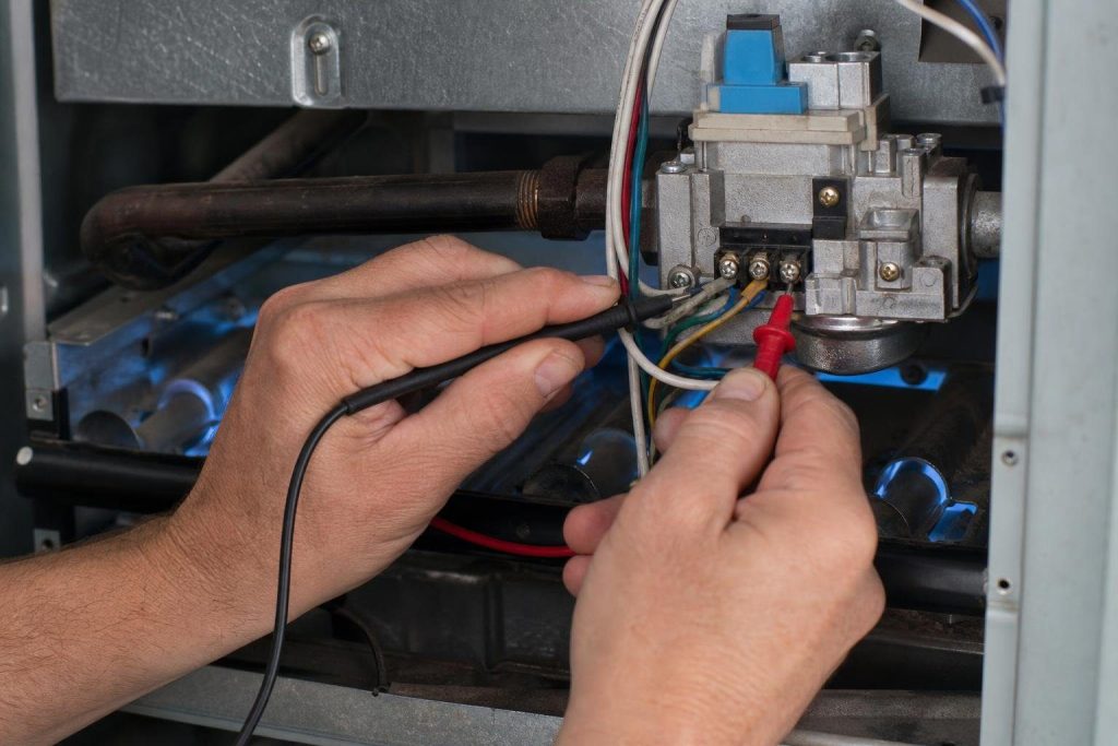 Checking for 24 volts at the valve terminals during a call for heat.