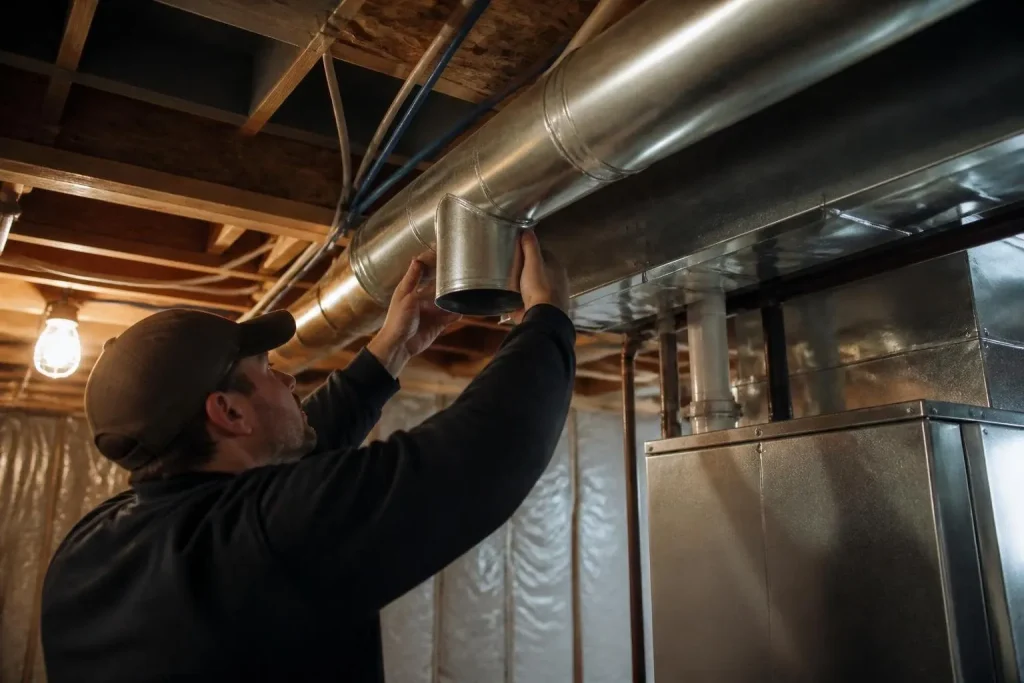 Extending ductwork works only if the furnace and return side have capacity to spare.