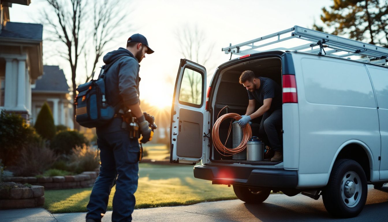 New owner loading tools into a service van, the first step in how to start an HVAC business