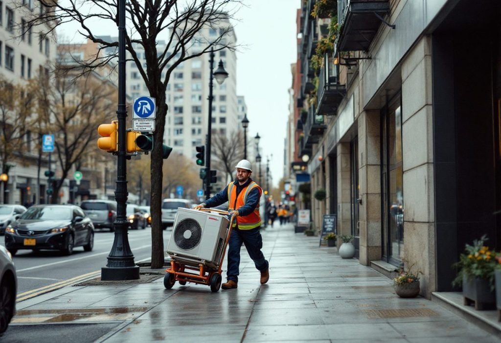 An HVAC service call in a large metro.