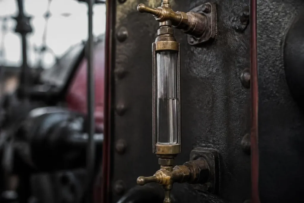 Watch the gauge glass during a test: the burner must stop before the water leaves the glass.