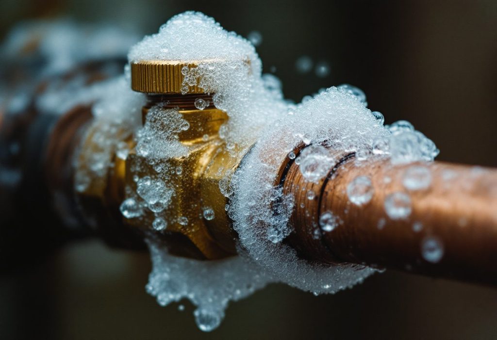 Bubble solution foaming at a leaking flare joint.