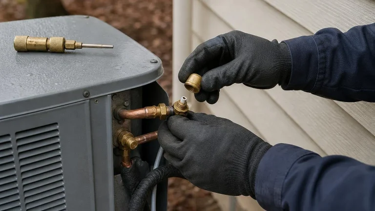 Schrader Valve on AC Systems: Cores, Caps, Port Sizes, Leaks and Locking Cap Code