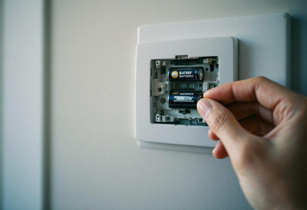 Fresh batteries fix many blank thermostat screens.