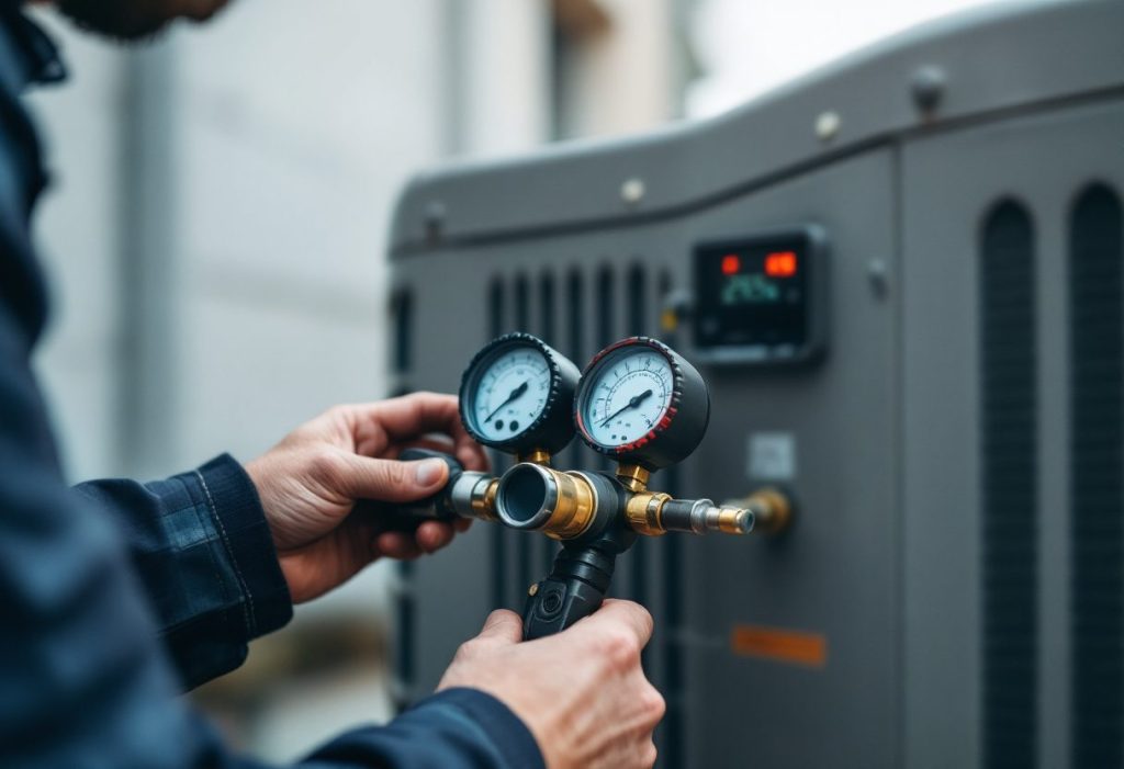 Measuring pressures and line temperatures to check how the valve is feeding.