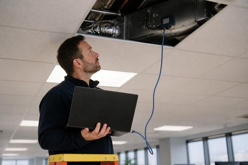 Most VAV faults are found from the controller's trend data before anyone opens the ceiling.