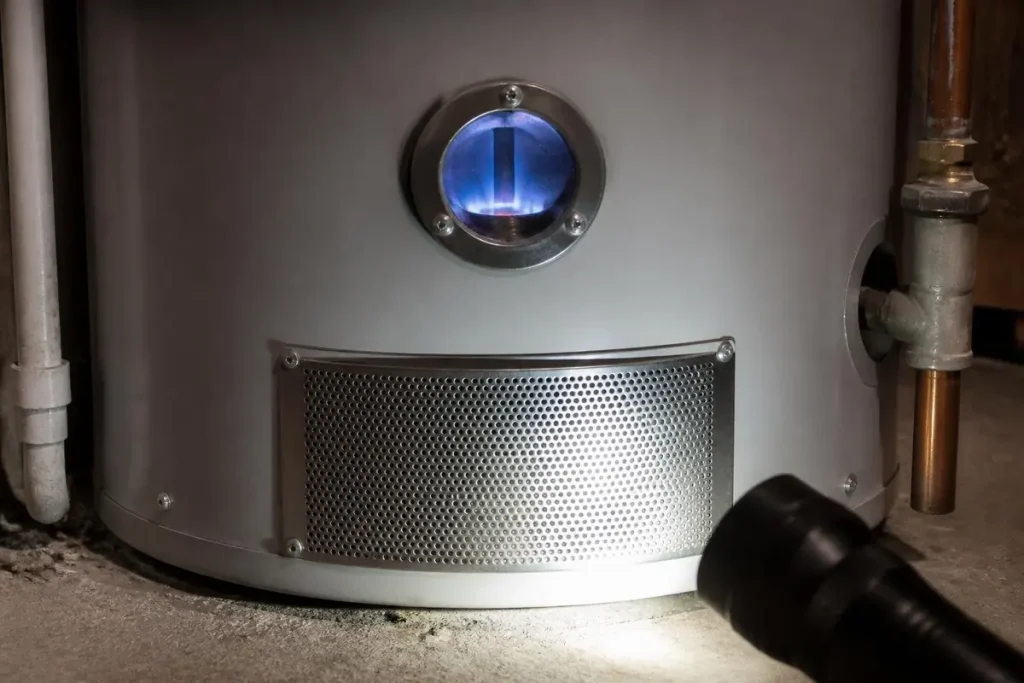 FVIR heaters seal the burner and draw air through a flame arrestor at the base.